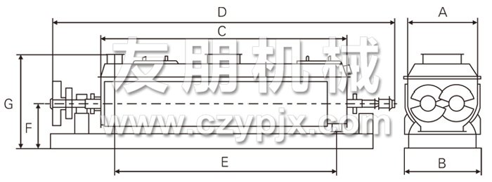 空心槳葉干燥機結(jié)構(gòu)示意圖